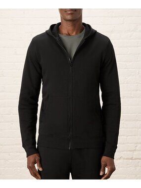 NWT Pact One For All Unisex Zip Up Hoodie Organic Cotton | Black |Size L